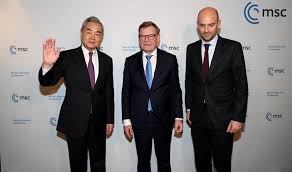 Foreign ministers of China, Germany and France