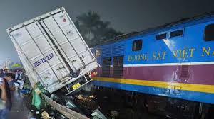 Vietnam, train and truck collision