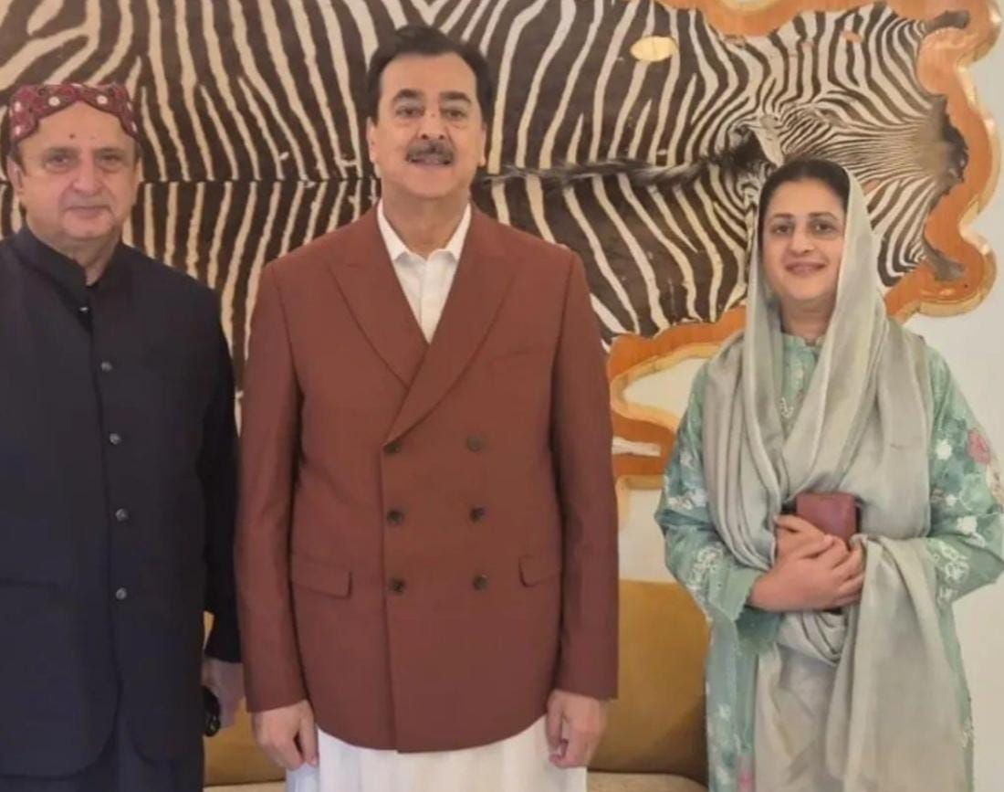 چیئرمین سینیٹ سید یوسف رضا گیلانی سے سید جاوید علی شاہ اور رکنِ قومی اسمبلی مہرین رزاق بھٹو کی ملاقات