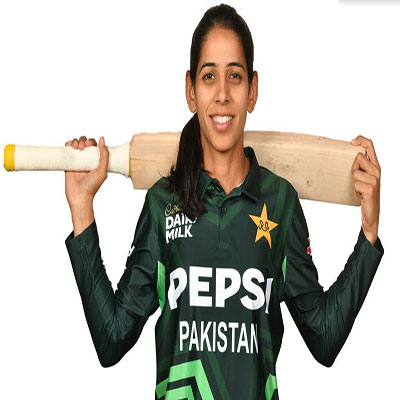 Famous batsman Sadaf Shams