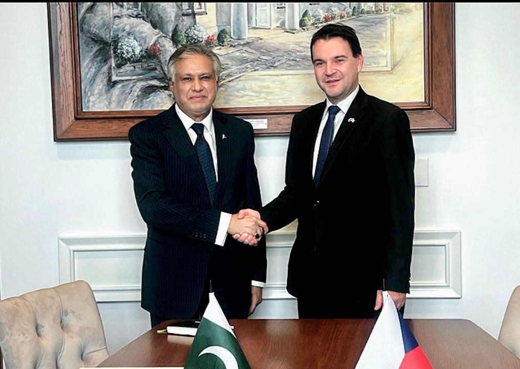 اسحاق ڈار کی چیک وزیر خارجہ سے ملاقات، تجارت اور تعلیم سمیت مختلف شعبوں میں تعاون بڑھانے پر زور