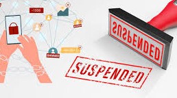 Social media account suspended