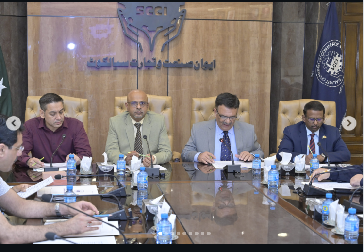 پاکستان میں تعینات سری لنکا کے ہائی کمشنر کا سیالکوٹ چیمبر آف کامرس اینڈ انڈسٹری کا دورہ