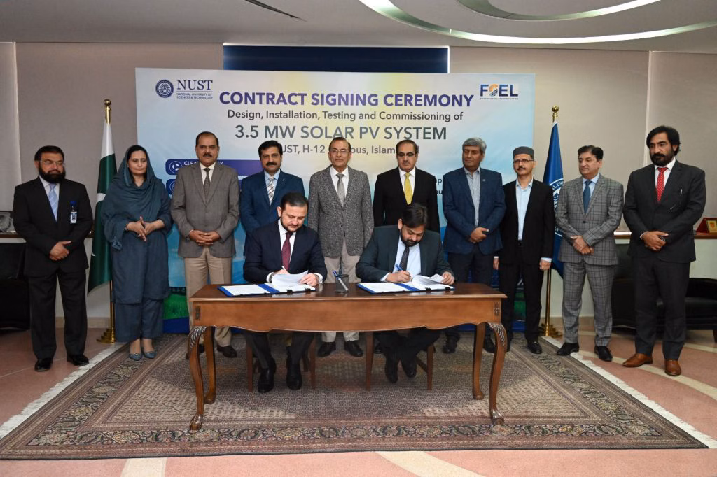 نسٹ کا اپنے ایچ-12 کیمپس میں 3.5 میگاواٹ شمسی توانائی نظام نصب کرنے کا فیصلہ