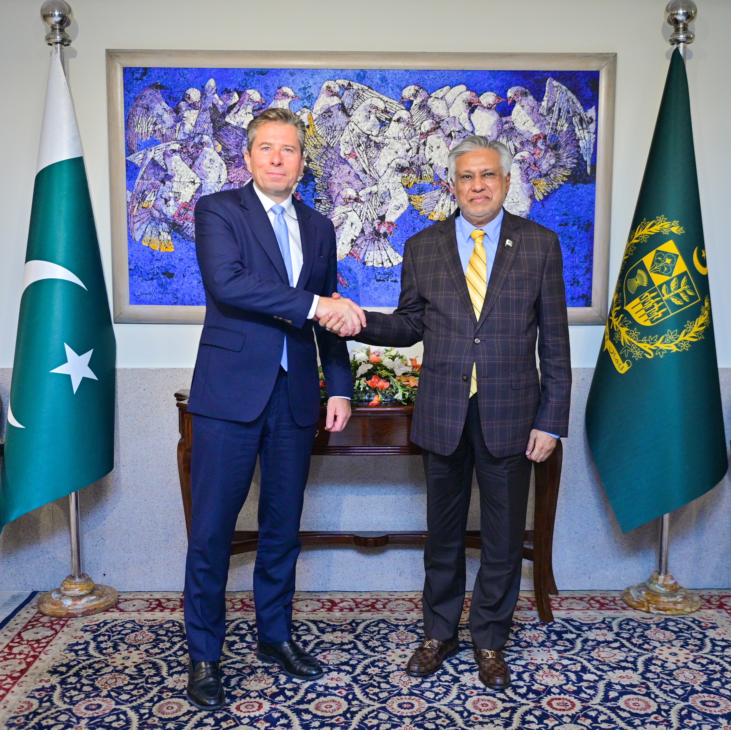 Ishaq Dar, Tom Fletcher,
