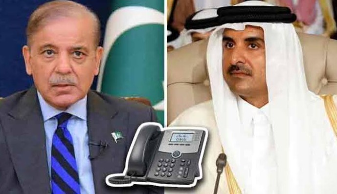وزیر اعظم محمد شہباز شریف اور قطر کے امیر شیخ تمیم بن حمد آل ثانی کے مابین جمعہ کو ٹیلی فون پر گفتگو