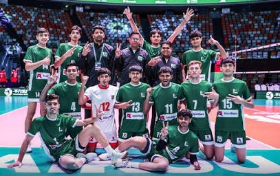 پاکستان نے اے وی سی بوائز انڈر18 والی بال چیمپئن شپ2026
