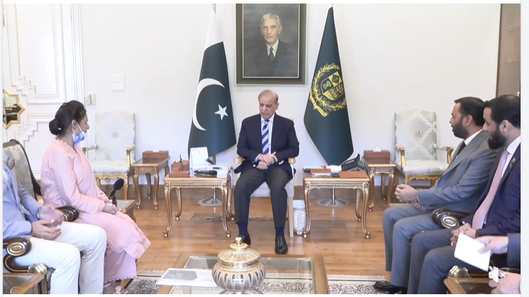 وزیراعظم شہباز شریف سے پمز آتشزدگی واقعے میں نومولود کی جان بچانے والی نرس رضیہ نورین کی ملاقات،تمغہ خدمت کا اعلان اور ایک کروڑ روپے کا چیک دیا