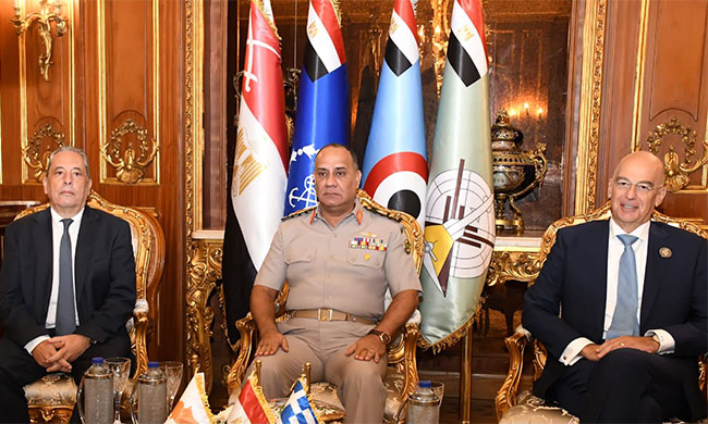 مصر، یونان اور قبرص کے وزرائے دفاع کی ملاقات