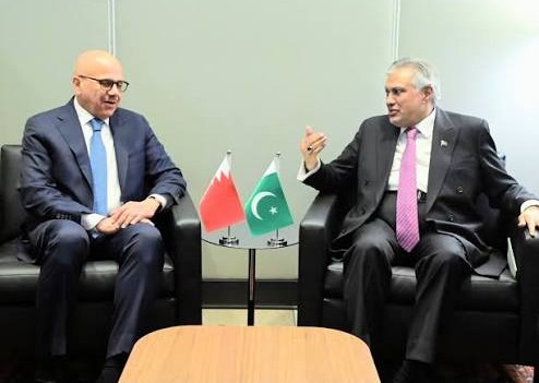 نائب وزیر اعظم کی بحرین کے وزیر خارجہ سے ملاقات