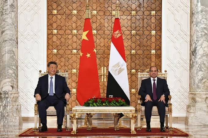 مصر کے صدر عبدالفتاح السیسی اور چینی صدر کے درمیان ملاقات