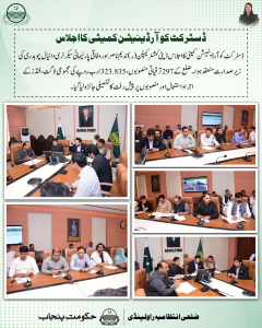 ڈسٹرکٹ کوآرڈینیشن کمیٹی کااجلاس، ترقیاتی منصوبوں پر تفصیلی بریفنگ