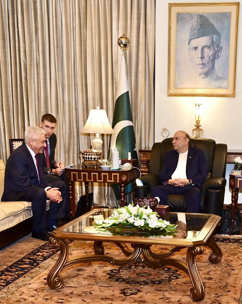 صدر آصف علی زرداری سے روسی وزیرداخلہ کی ملاقات