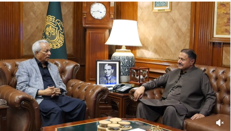 گورنر سندھ سے صوبائی وزیر لائیو اسٹاک و فشریز کی ملاقات،ماہی گیری کے شعبے کی ترقی سمیت باہمی دلچسپی کے امور پرتبادلہ خیال