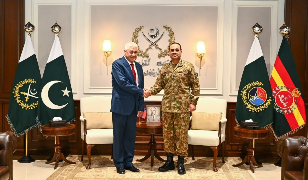 فیلڈ مارشل سید عاصم منیر سے روسی وزیر داخلہ کی جی ایچ کیو میں ملاقات، دوطرفہ سکیورٹی تعاون کے فروغ پر تبادلہ خیال