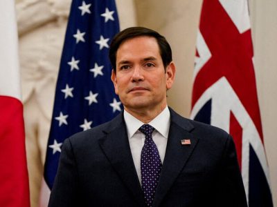 FILE PHOTO: U.S. Secretary of State Marco Rubio looks on as he meets with Indian External Affairs Minister Dr. Subrahmanyam Jaishankar, Australian Foreign Minister Penny Wong, and Japanese Foreign Minister Iwaya Takeshi at the State Department in Washington, U.S., January 21, 2025. REUTERS/Elizabeth Frantz/File Photo