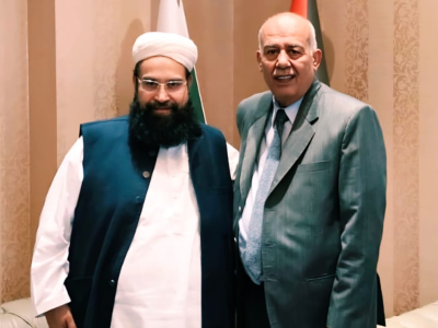 حافظ محمد طاہر محمود اشرفی کی پاکستان میں فلسطین کے سفیر سے ملاقات ، سعودی عرب پر حوثی حملوں اور فلسطین میں اسرائیلی اقدامات کی مذمت