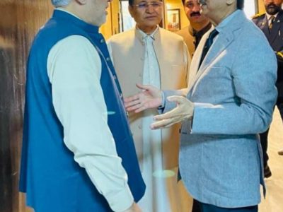 چیئرمین سینیٹ سید یوسف رضا گیلانی سے اسد قیصر کی ملاقات