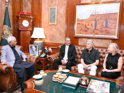 گورنر سندھ سے آسٹریا کے اعزازی قونصل جنرل کی ملاقات