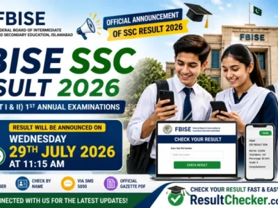 The Federal Board of Education, Islamabad, has announced the results of the first annual examinations of 2026 for SSC Parts I and II
