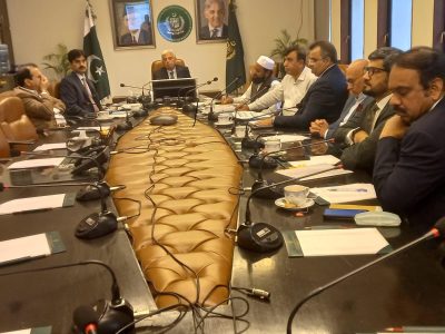 Islamabad, June 12, 2026: Federal Minister for National Food Security & Research, Rana Tanveer Hussain, addressing a high-level consultative meeting on Urea and DAP availability, fertilizer pricing, and supply management across the country.