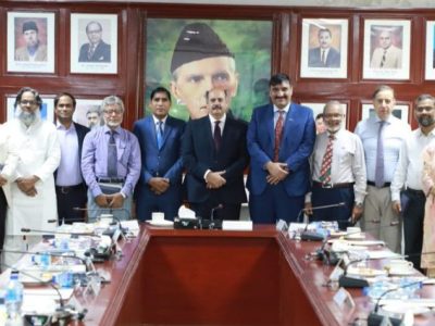 بنگلہ دیش کے سینئر ماہرینِ تعلیم کے اعلیٰ سطحی وفد کا قائداعظم یونیورسٹی کا دورہ