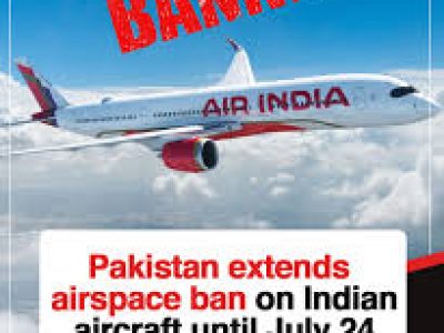 Pakistan extends air ban on Indian-registered aircraft until the morning of July 24