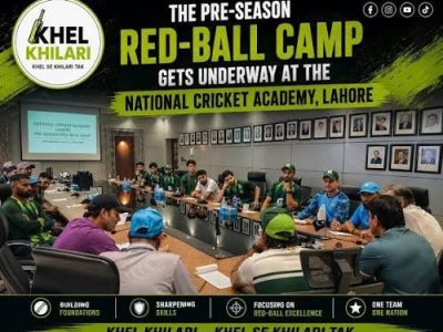 Red Ball Camp organized by National Cricket Academy continues in Lahore