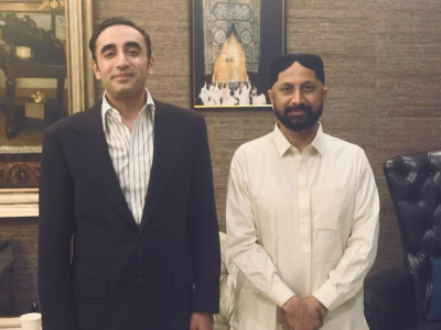 بلاول بھٹو زرداری سے پی پی پی حیدرآباد ڈویژن کے صدر عاجز دھامراہ کی ملاقات