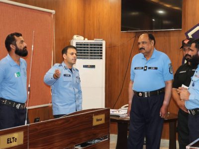 ڈی آئی جی سکیورٹی اسلام آباد کا سیف سٹی کنٹرول روم کی کارکردگی کا جائزہ