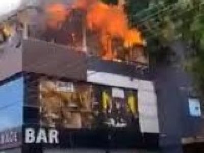 fire at liquor shop in India