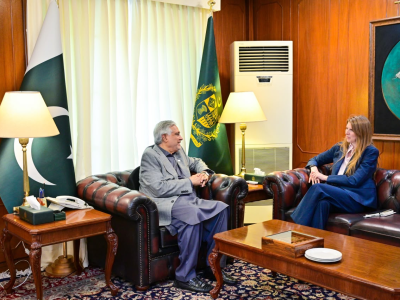 وزیر خارجہ اسحاق ڈار سےبرطانوی ہائی کمشنر جین میریٹ کی ملاقات ، پاکستان۔برطانیہ تعلقات پر تبادلہ خیال