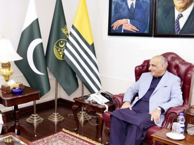 صدر آزادکشمیر ڈاکٹر محمد نجیب خان سے اسپیکر قانون ساز اسمبلی چوہدری طارق فاروق کی ملاقات