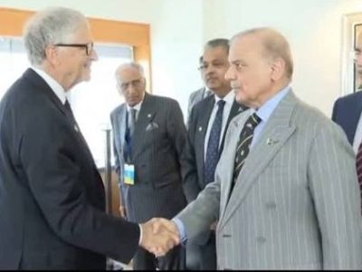 وزیراعظم شہباز شریف سے بل گیٹس کی ملاقات