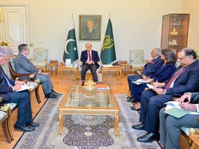 وزیراعظم شہباز شریف سے سبکدوش ہونے والے فرانسیسی سفیر کی الوداعی ملاقات