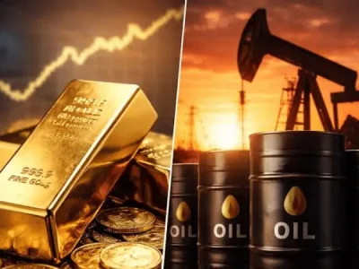 Crude oil and gold