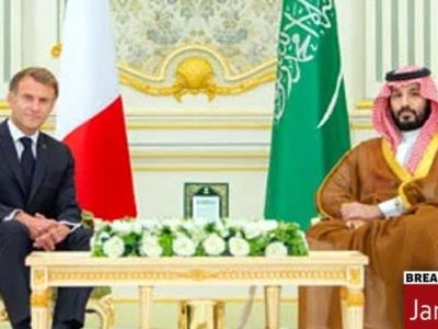 سعودی ولی عہد سے فرانس کے صدر کی ملاقات