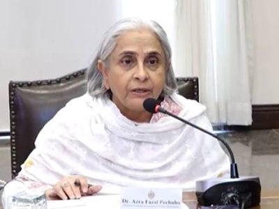 صوبائی وزیر صحت سندھ ڈاکٹر عذرا فضل پیچوہو نے کہا ہے