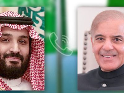 وزیراعظم محمد شہباز شریف نےسعودی عرب کے ولی عہد شہزادہ محمد بن سلمان