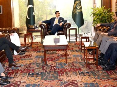 چیئرمین سینیٹ یوسف رضا گیلانی سے فیصل زاہد ملک کی ملاقات